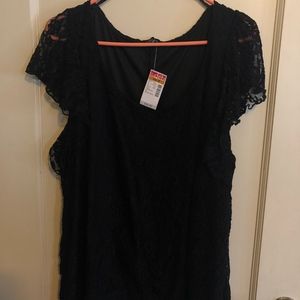 DEB Black Lace Top